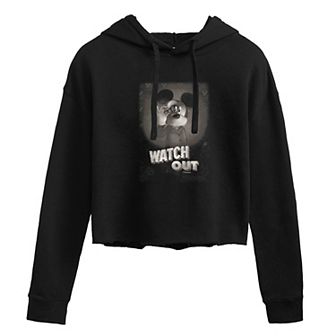 Disney's Mickey Mouse Juniors' Watch Out Cropped Hoodie