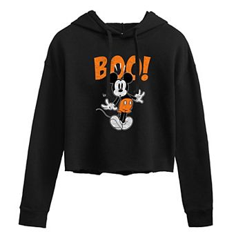 Disney's Mickey Mouse Juniors' Scared Boo Cropped Hoodie