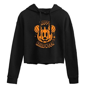 Disney's Mickey Mouse Juniors' Pumpkin Cropped Hoodie