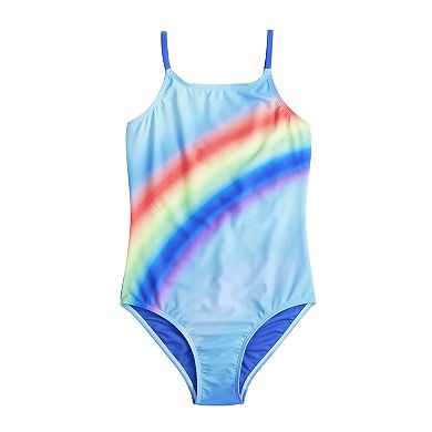 Girls 4-18 Breaking Waves Strappy Back One-Piece Swimsuit in Regular & Plus Size