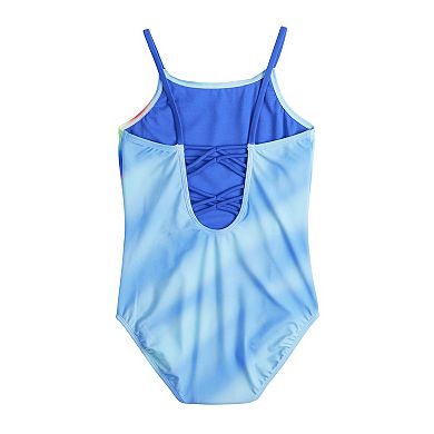 Girls 4-18 Breaking Waves Strappy Back One-Piece Swimsuit in Regular & Plus Size