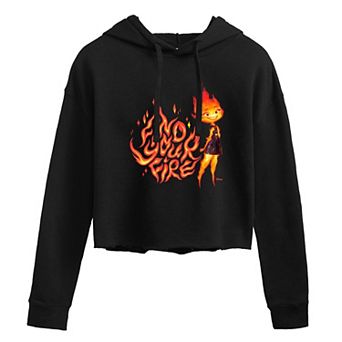 Disney / Pixar’s Elemental Find Your Fire Juniors' Cropped Graphic Hoodie