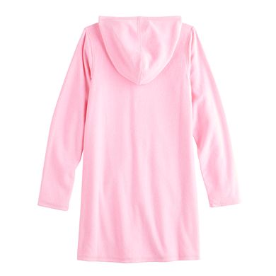 Girls 4-16 Breaking Waves Adaptive Long Sleeve Terry Swim Cover-Up