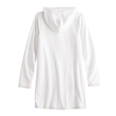 Girls 4-16 Adaptive Breaking Waves Long Sleeve Terry Swim Cover-Up