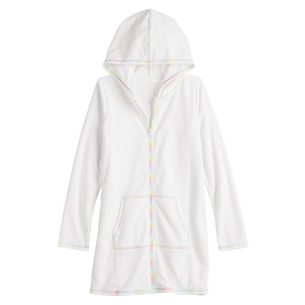 Girls 418 Breaking Waves Long Sleeve Terry Swimsuit CoverUp in