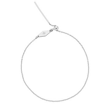 PRIMROSE Sterling Silver Adjustable Cable Sliding Bracelet