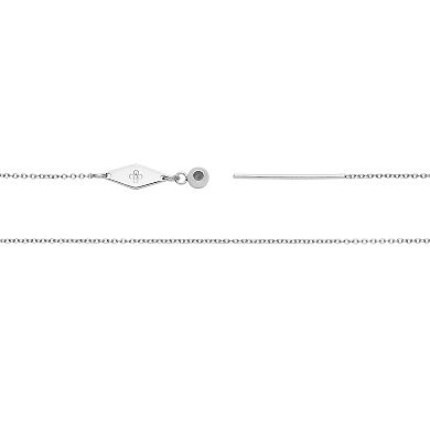 PRIMROSE Sterling Silver Adjustable Cable Sliding Bracelet