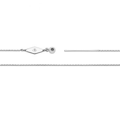 PRIMROSE Sterling Silver Adjustable Box Chain Sliding Bracelet