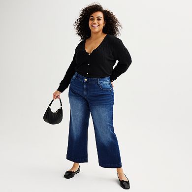 Plus Size Draper James Wide Leg Jeans