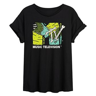 Juniors' MTV Halloween Oversized Tee