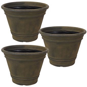 Sunnydaze 20 in Franklin Polyresin Planter with UV-Resistant Finish