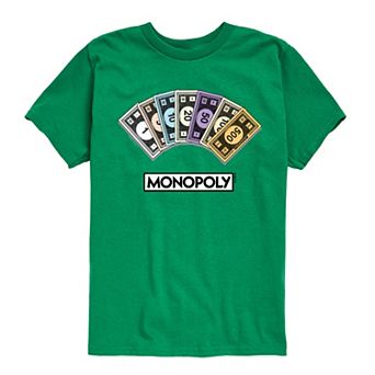 Boys 8-20 Monopoly Money Stack Graphic Tee