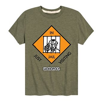 Boys 8-20 Monopoly In Jail Just Visiting Graphic Tee