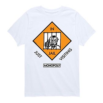 Boys 8-20 Monopoly In Jail Just Visiting Graphic Tee