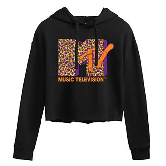 Juniors' MTV Halloween Skull Cropped Hoodie