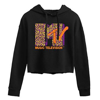 Juniors' MTV Halloween Skull Cropped Hoodie