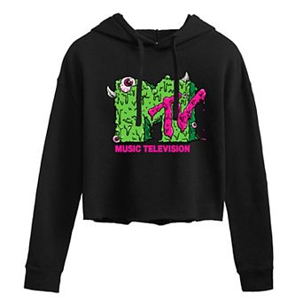 Juniors' MTV Slime Cropped Hoodie