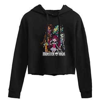 Juniors' Monster High Class Of Cropped Graphic Hoodie