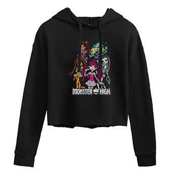Juniors' Monster High Class Of Cropped Graphic Hoodie