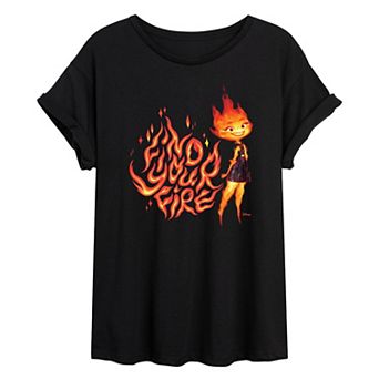 Disney / Pixar's Elemental Ember Juniors' "Find Your Fire" Graphic Tee