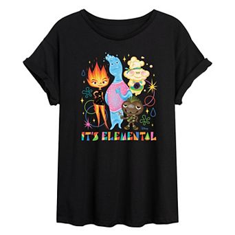 Disney / Pixar's Elemental Ember And Friends Juniors' Graphic Tee
