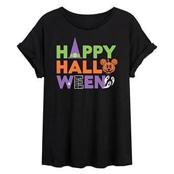 Disney's Mickey Mouse Juniors' Happy Halloween Oversized Tee