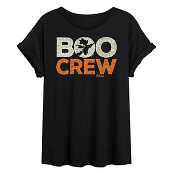 Disney's Mickey Mouse Juniors' Boo Crew Oversized Graphic Tee