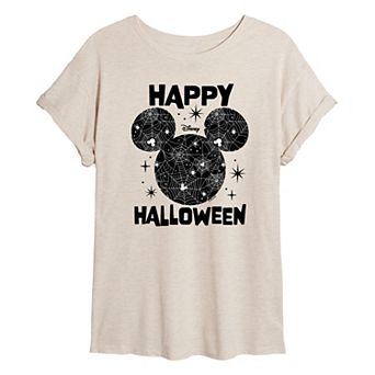 Disney's Mickey Mouse Juniors' Happy Halloween Oversized Graphic Tee