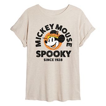 Disney's Mickey Mouse Juniors' Spooky Since 1928 Oversized Graphic Tee