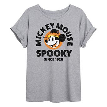 Disney's Mickey Mouse Juniors' Spooky Since 1928 Oversized Graphic Tee