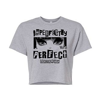 Juniors' Monster High Closeup Doll Portrait Cropped Graphic Tee