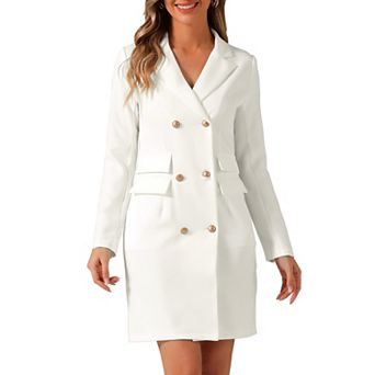 Women's Elegant Blazer Office Work Dress With Pockets