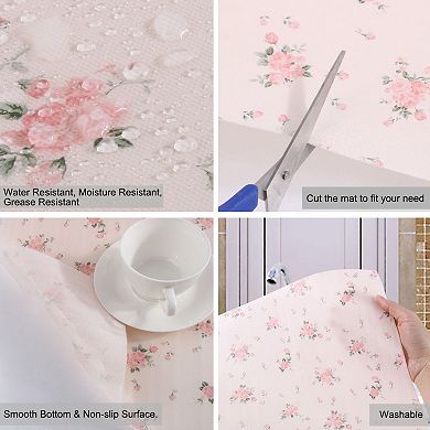 Rose Pattern Drawer Table Mat Drawer Liner Wardrobe Shelf Pad