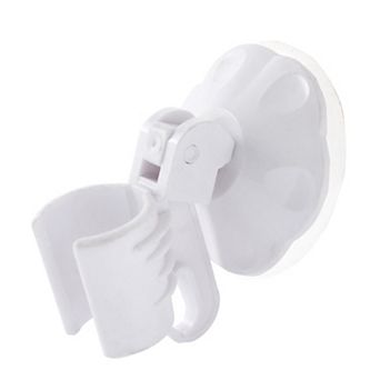 Bathroom Bathing Shower Head Grip Suction Cup Holder Bracket Hook Hanger White