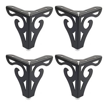 4 pc Metal Furniture Legs Feet Cabinet Sofa Tea Table Worktop Shelves Bed