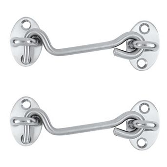 3.9 Inch Door Window Stainless Steel Shed Gate Latch Lock Catch Cabin Hook 2 pc