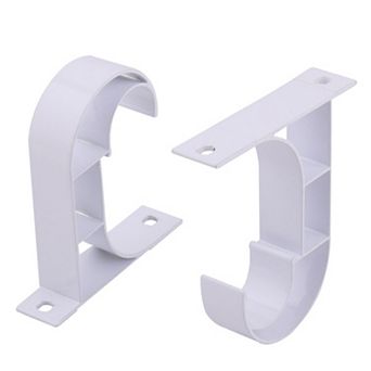 Window Drapery Ceiling Hanging Holder Wall Curtain Rod Bracket2 pc Fits 1" Rod