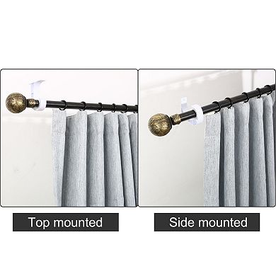 Window Drapery Ceiling Hanging Holder Wall Curtain Rod Bracket2 pcs Fits 1" Rod