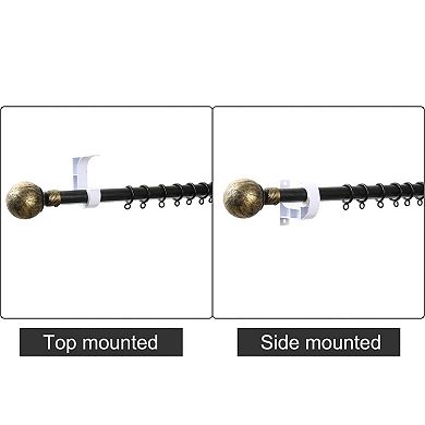Window Drapery Ceiling Hanging Holder Wall Curtain Rod Bracket2 pcs Fits 1" Rod
