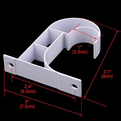 Window Drapery Ceiling Hanging Holder Wall Curtain Rod Bracket2 pcs Fits 1" Rod
