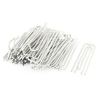 Home Pleat Prong Curtain Hooks Silver Tone 2.75" Length 30 pc