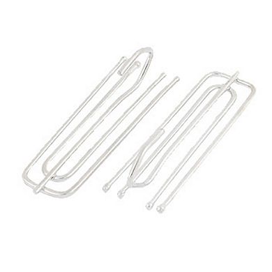 Home Pleat Prong Curtain Hooks Silver Tone 2.75" Length 30Pcs