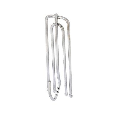 Home Pleat Prong Curtain Hooks Silver Tone 2.75" Length 30Pcs