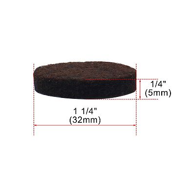 Felt Furniture Feet Pads Round 1 1/4" Dia Self Adhesive Floor Protector 24pcs