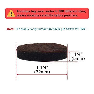 Sourcing Map Felt Furniture Pads, 35mm Dia Self-Stick Self