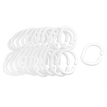 Bath Drape Window Glide Shower Curtain Hook Hanger Loop Ring 24 pc
