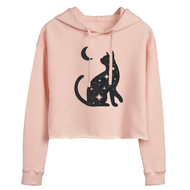 Cropped cat hoodie hot sale