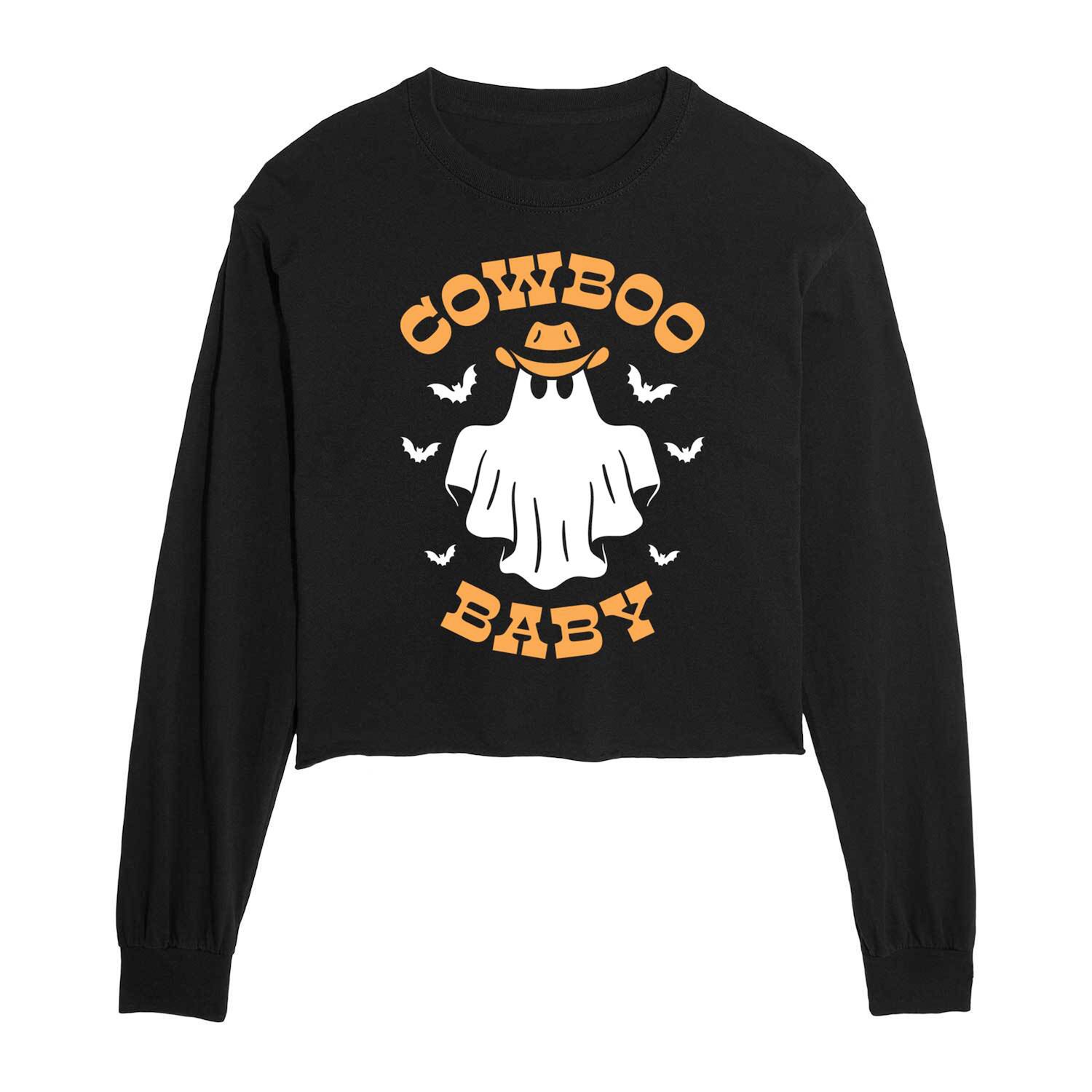 Women's New Era Black San Francisco Giants Baby Jersey Cropped Long Sleeve  T-Shirt