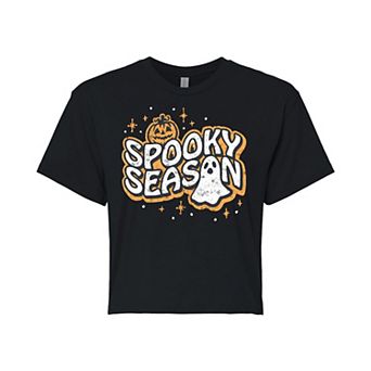 Juniors' Spooky Season Cropped Tee