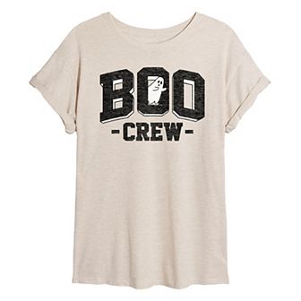 Juniors' Boo Crew Oversized Tee